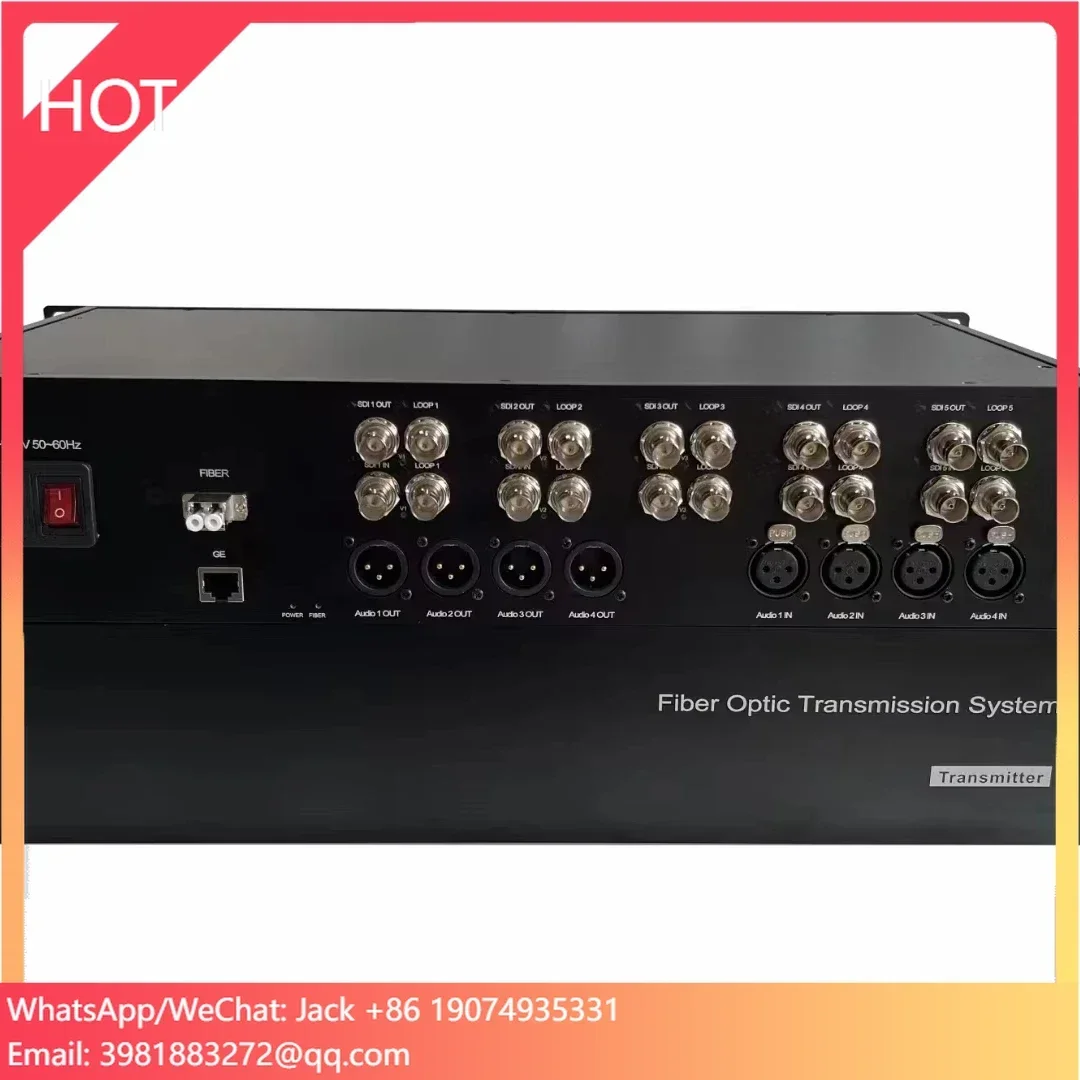 sdi video with xlr audio and ethernet transmitter and receiver