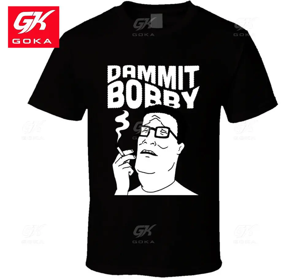 King of The Hill Dammit Bobby T Shirt Graphic T Shirts  Mens Clothing Cotton Tees Women Sleeve Vintage Tops Printed Classic Tee