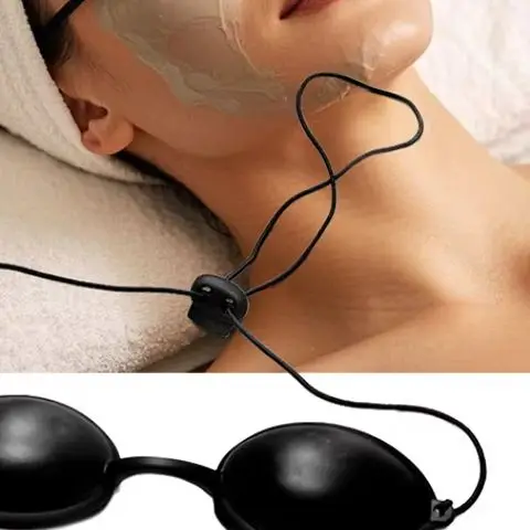 Silicone Protectve Eye Goggle For IPL Laser LED UV Lamp Treatment Flexible UV Eye Protection Sunbed Tanning Goggles Mask