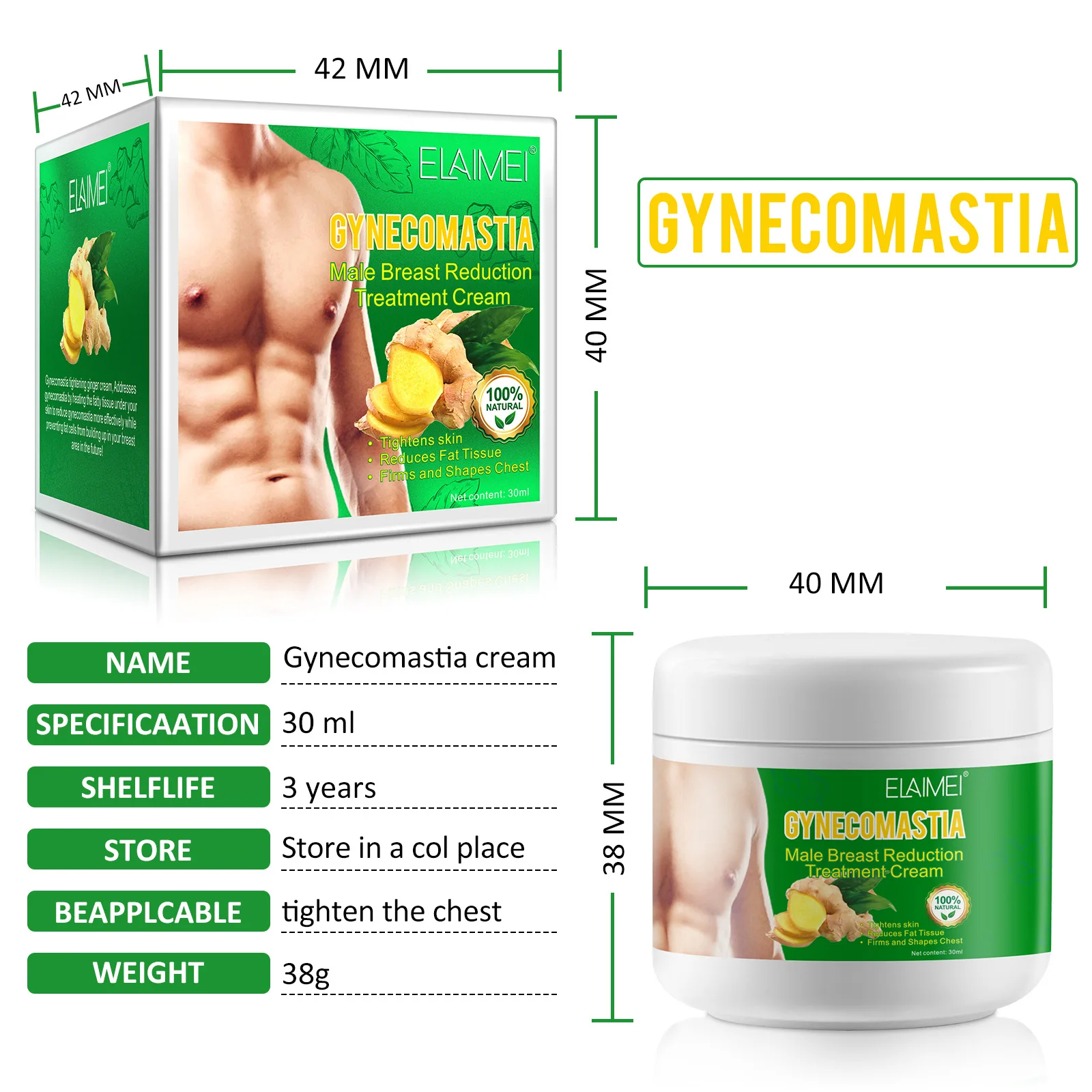 Men\'s Breast Firming Massage Cream Burn Chest Fat Reduce Gynecomastia Tightening Chest Body Muscle Shaping Creams 다이어트