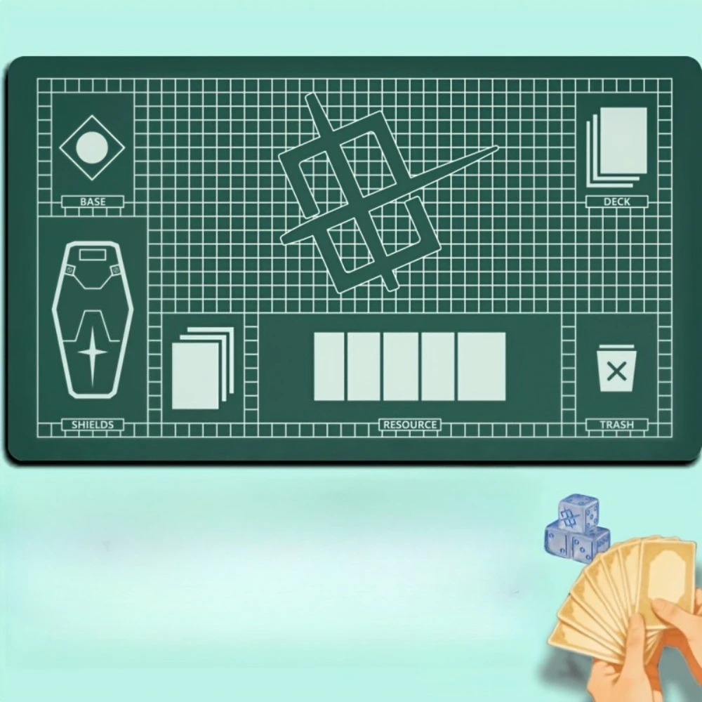 Anime mecha warrior TCG game mat, 