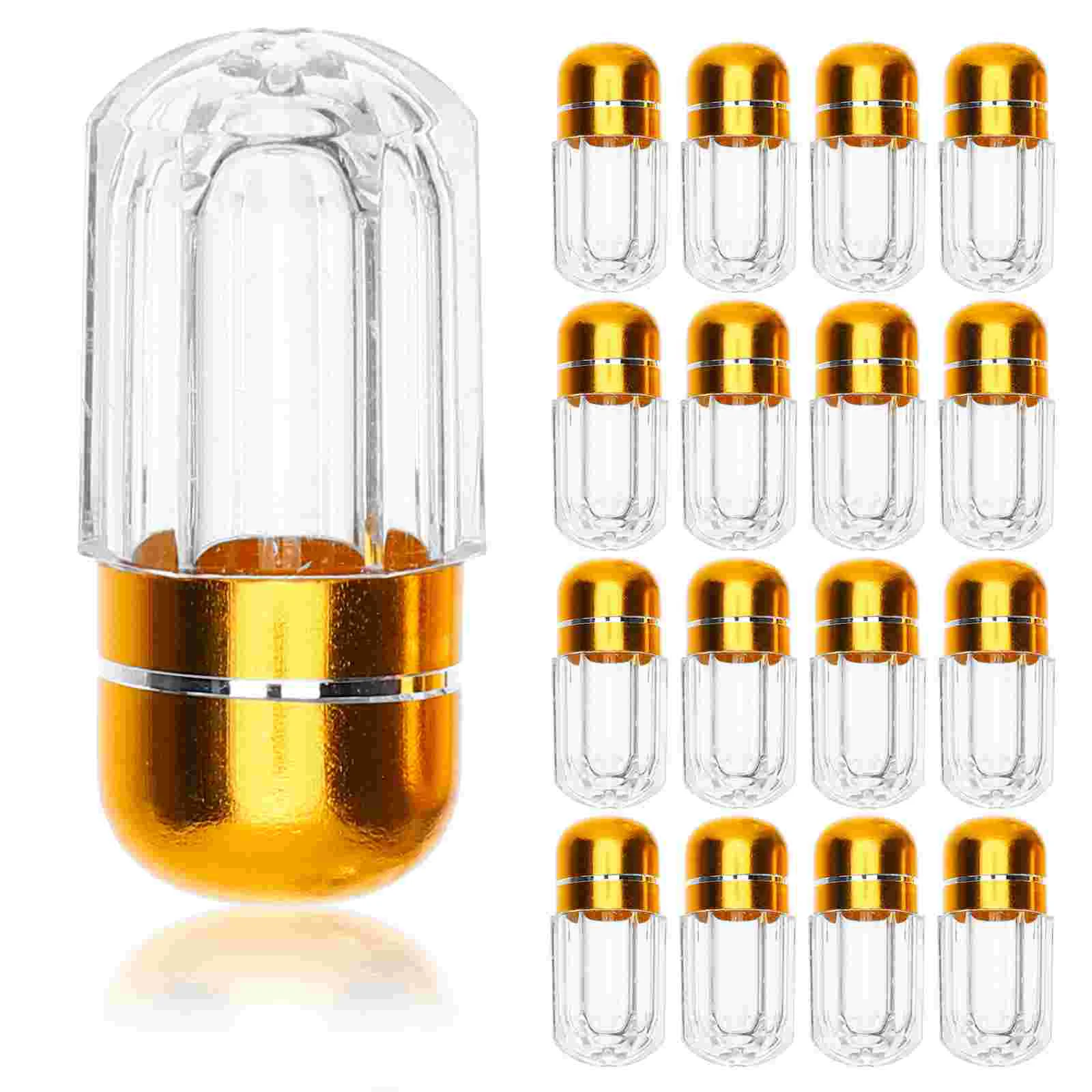 

20 Pcs One Capsule Bottle Container with Lid Holder Pills Storage Candy Containers Bottles Sealed Canisters Jars