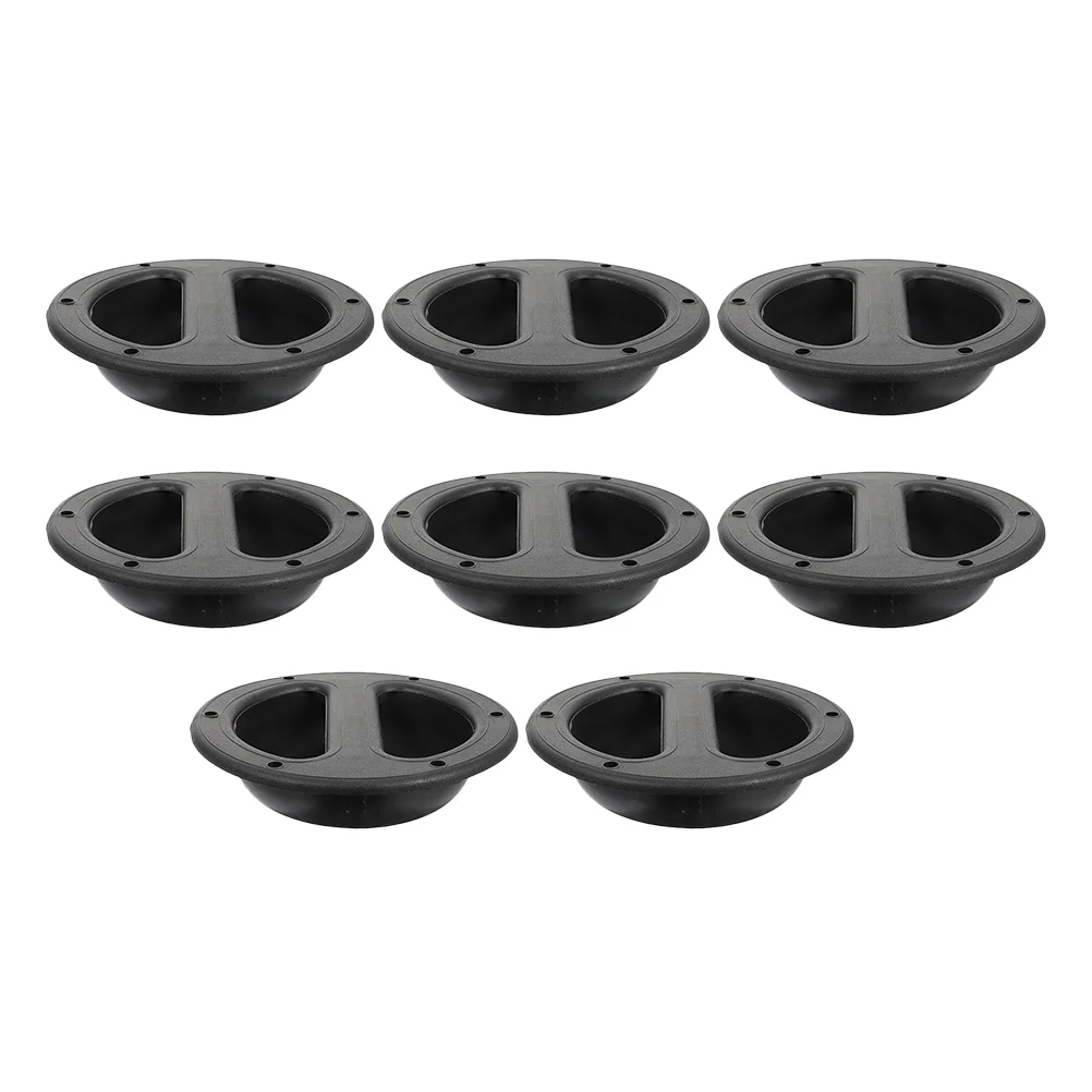 

8 Pcs Record Player Speaker Handle Case Handles Lift Lifting Audio Cabinet Black