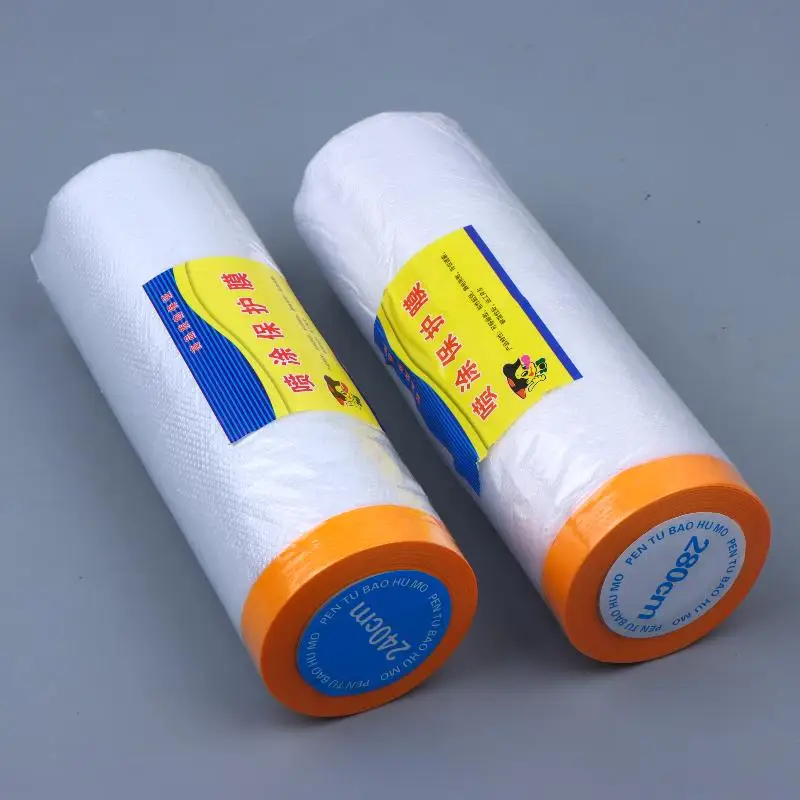 12M Furniture Dustproof Protection Film Self-Adhesive Plastic Masking Film Car Beauty Repair Masking Film Decor Wall Paint Cove
