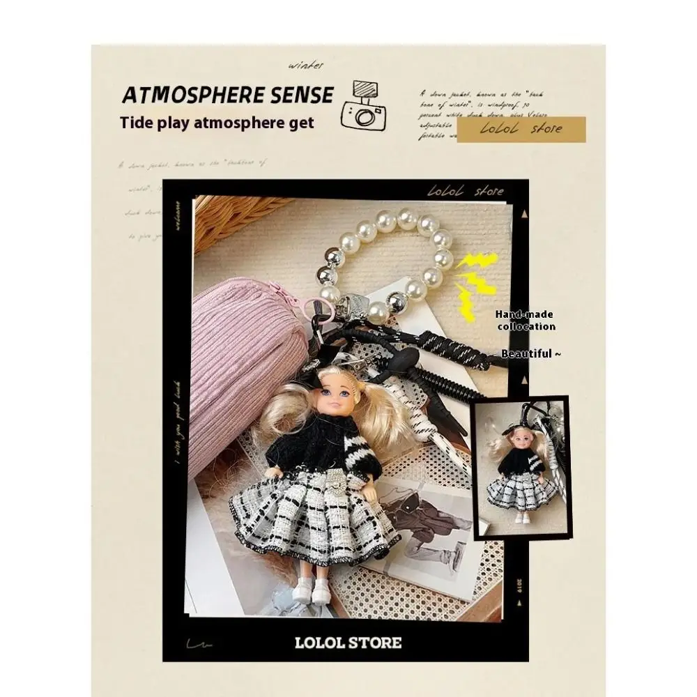 2025 Double Ponytail Keychain Ins Sweet Fragrant Dress Doll Cute Bag Accessories