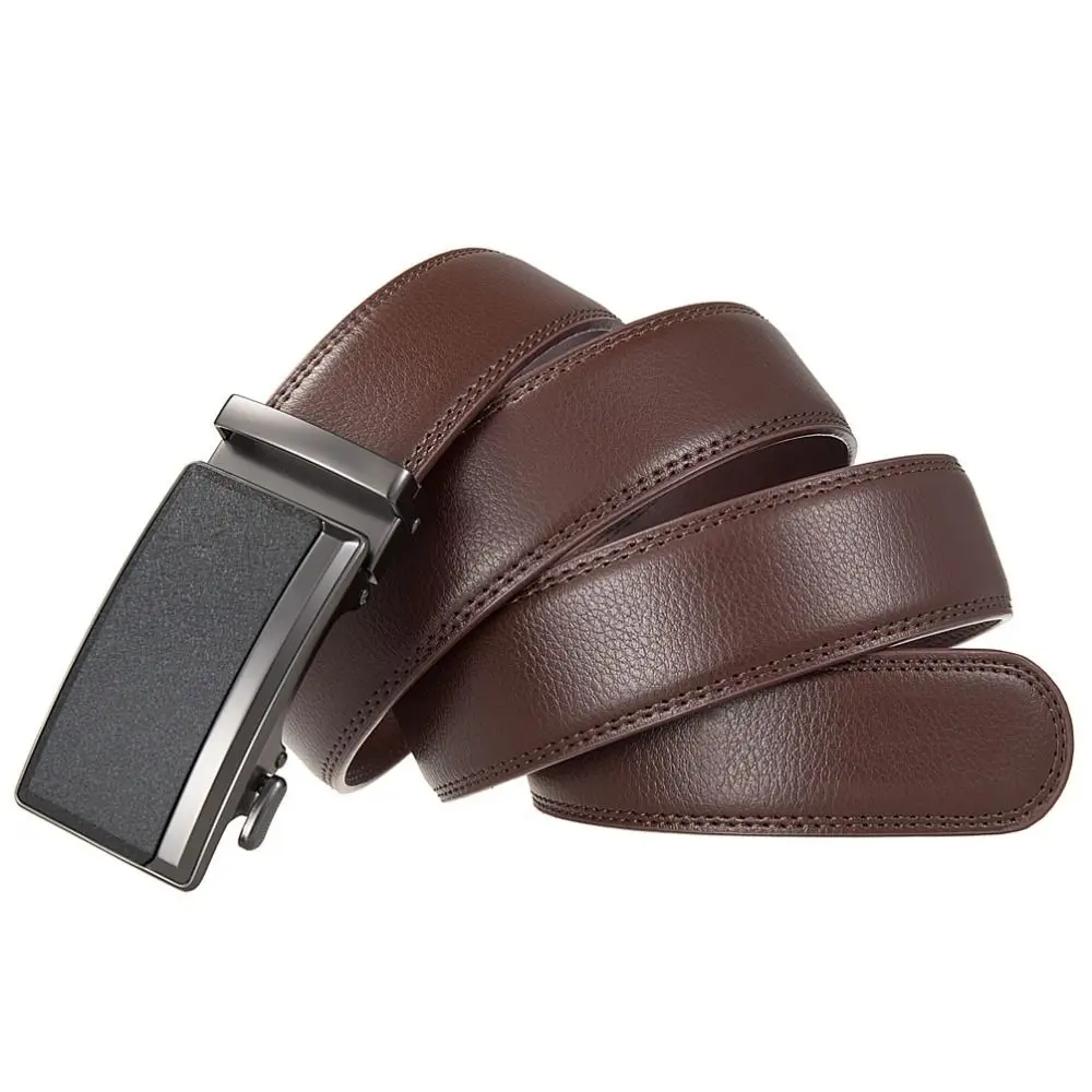 Luxury 110/120/130cm Genuine Leather Belts Simple Retro Metal Buckle Belt Pants Adjustable Belt Men Suit