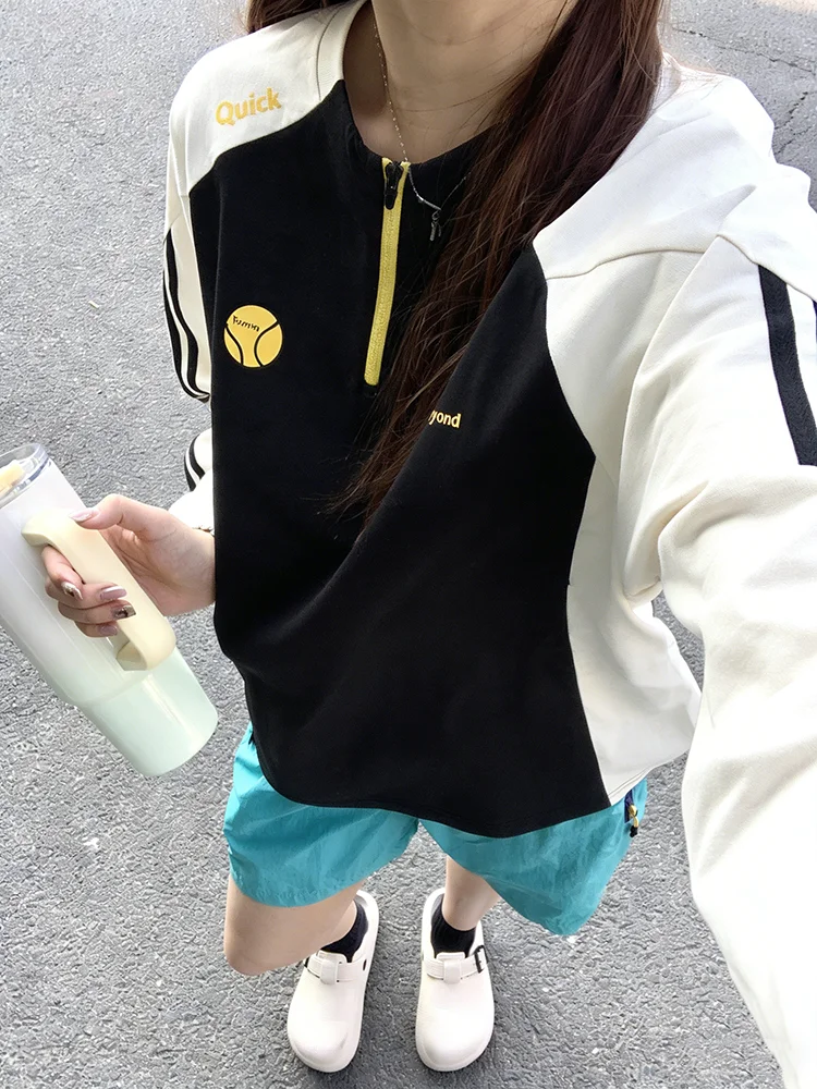 

Outdoor Sports Badminton orm Men Women Spring Summer Qui Dry f Zip Long Sve T-irt Running Special Cycling Suit