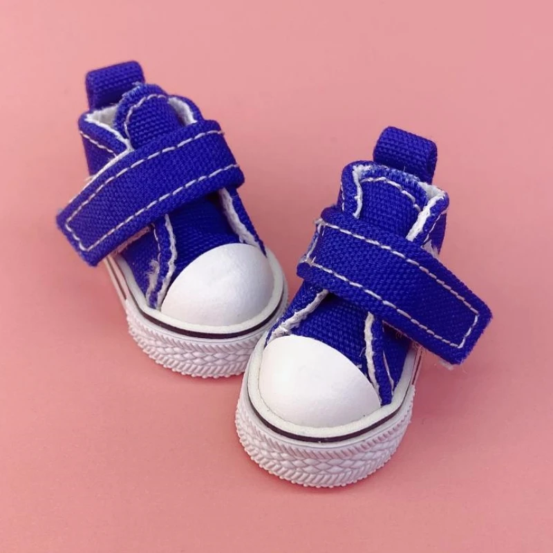 Tilda 3.6cm Fabric Doll Shoes For Blythe Doll Ob24 Toy Doll 1/8,Canvas Sneakers Shoes for EXO KPOP Stuffed Doll 1/6 Joint Body