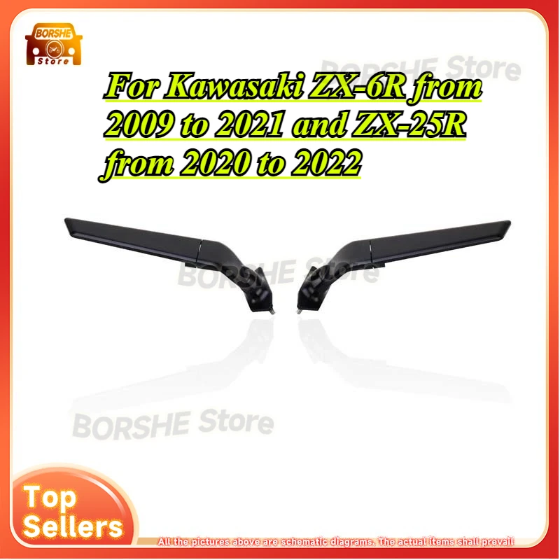 

Adjustable rearview mirrors for Kawasaki ZX-6R from 2009 to 2021 and ZX-25R from 2020 to 2022