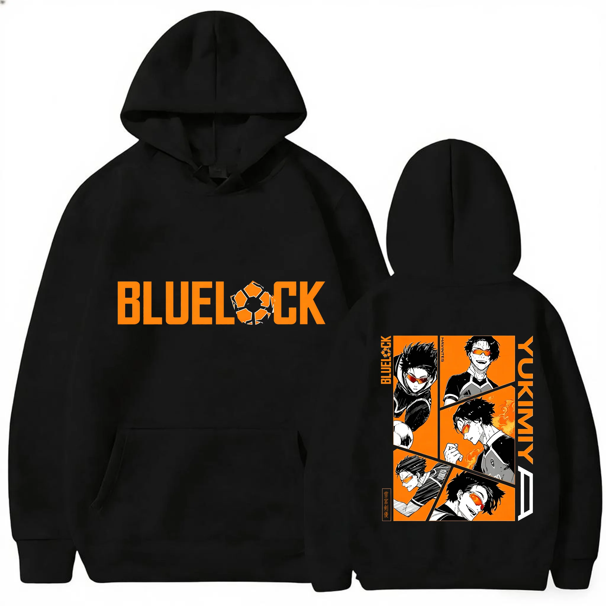 2026 New Fall/Winter Bluelock Yukimiya Ken Men's Hoodie, Loose Fit, Simple Sporty Style, Comfortable Support