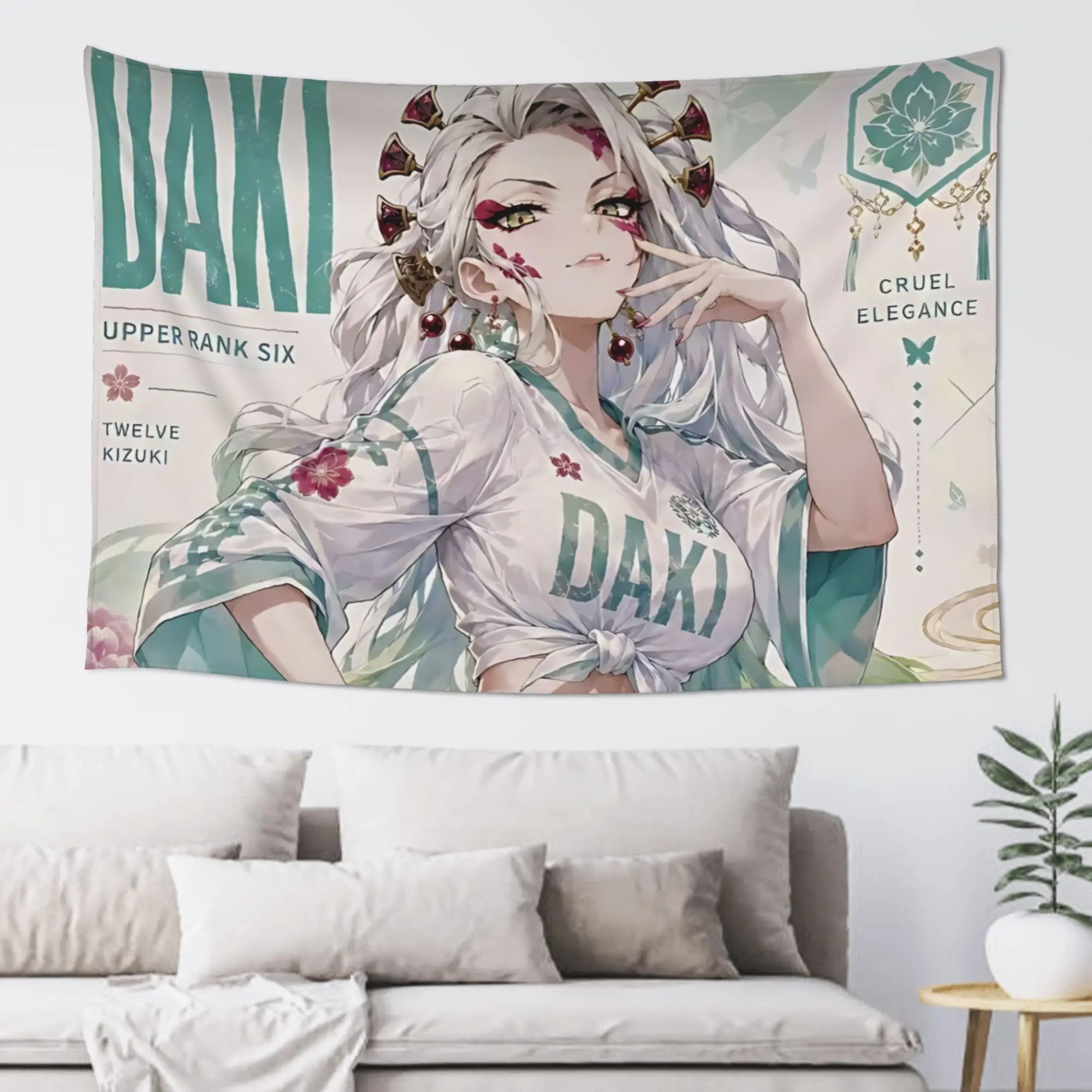 Cutecore Demon Slayer Tapestry Bedroom Decoration  Wall Hanging Blanket Tapestry Cool Stuff For Room