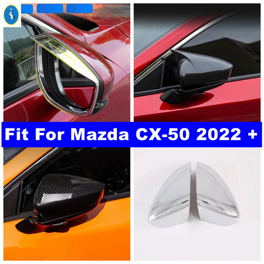 

Rearview Mirror Rain Shade Rainproof Blades Mirror Eyebrow Cover Trim For Mazda CX-50 2022 2023 2024 Car Exterior Accessories