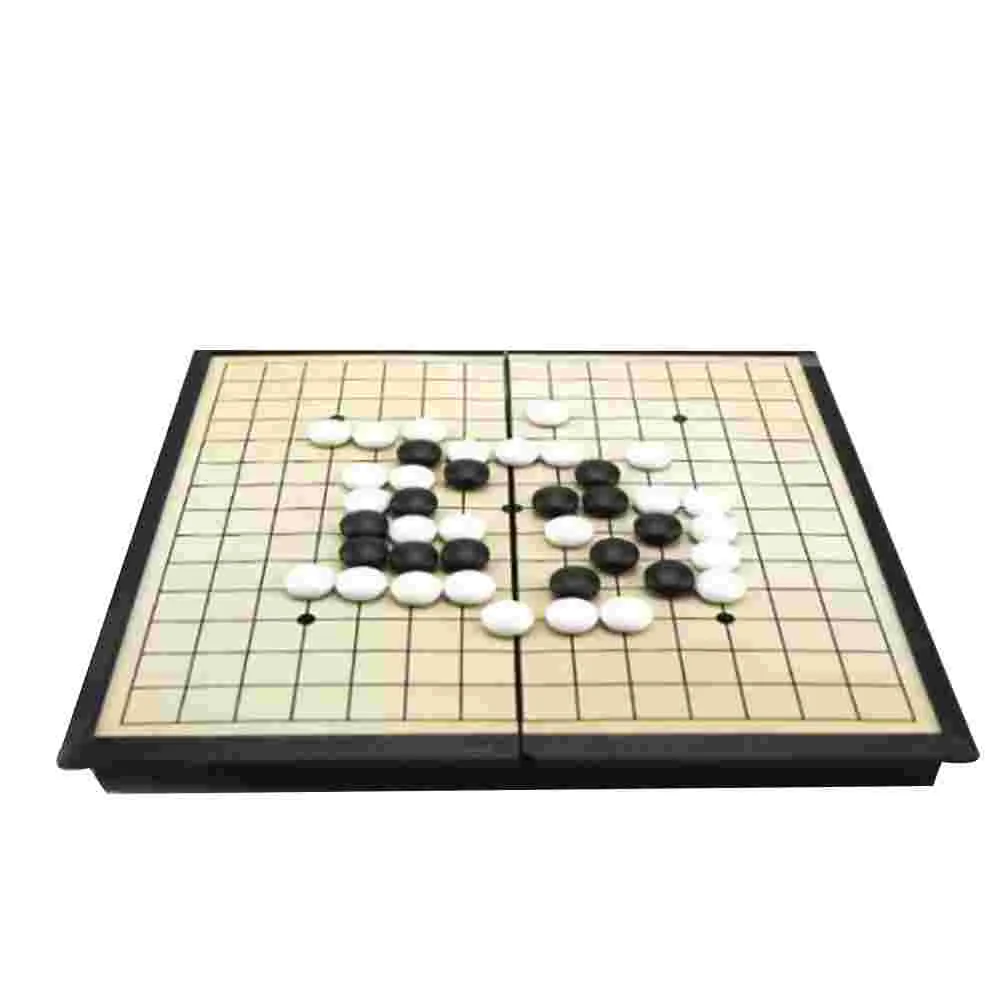 1 Set Foldable Funny Reversal Chess Black White Gobang Plastic Folding for Adults educational toy