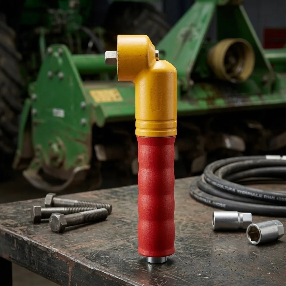 90 Degree Right Angle Wrench Adapter Chromium Vanadium Steel For Electric Driver Tight Space Heavy-Duty Hand Tool