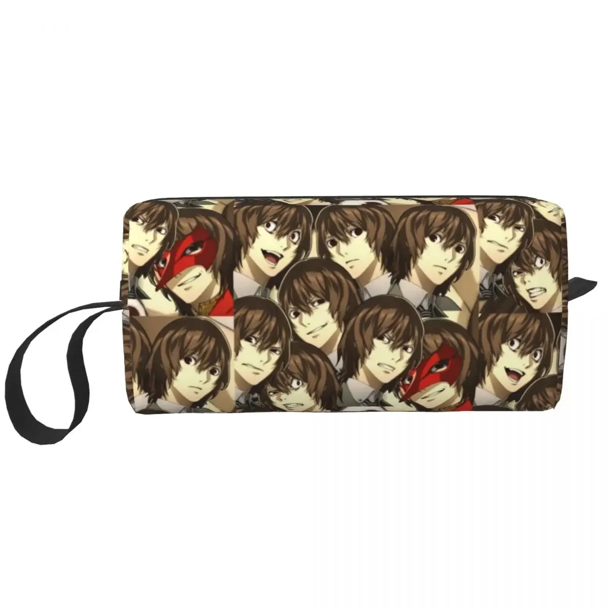 Many Faces Of Goro Akechi Makeup Bag Cosmetic Organizer Storage Dopp Kit Toiletry Cosmetic Bag for Women Beauty Pencil Case