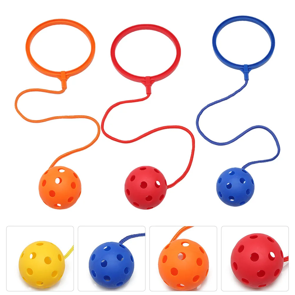 3 Pcs Bouncing Ball Toy Ankle Skipping Sports It for Fitness Lemon Children's Toys Abs