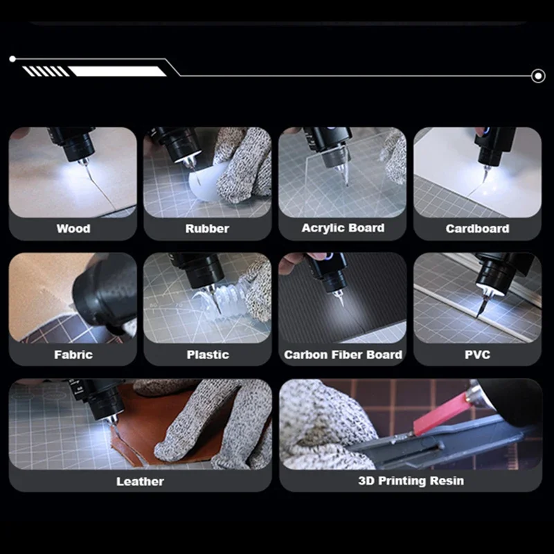 Nóż ultradźwiękowy Jakemy JM-Y10 PRO z ekranem OLED, ochrona przed przegrzaniem, elektryczne narzędzie do cięcia, rzeźbienia i szlifowania DIY