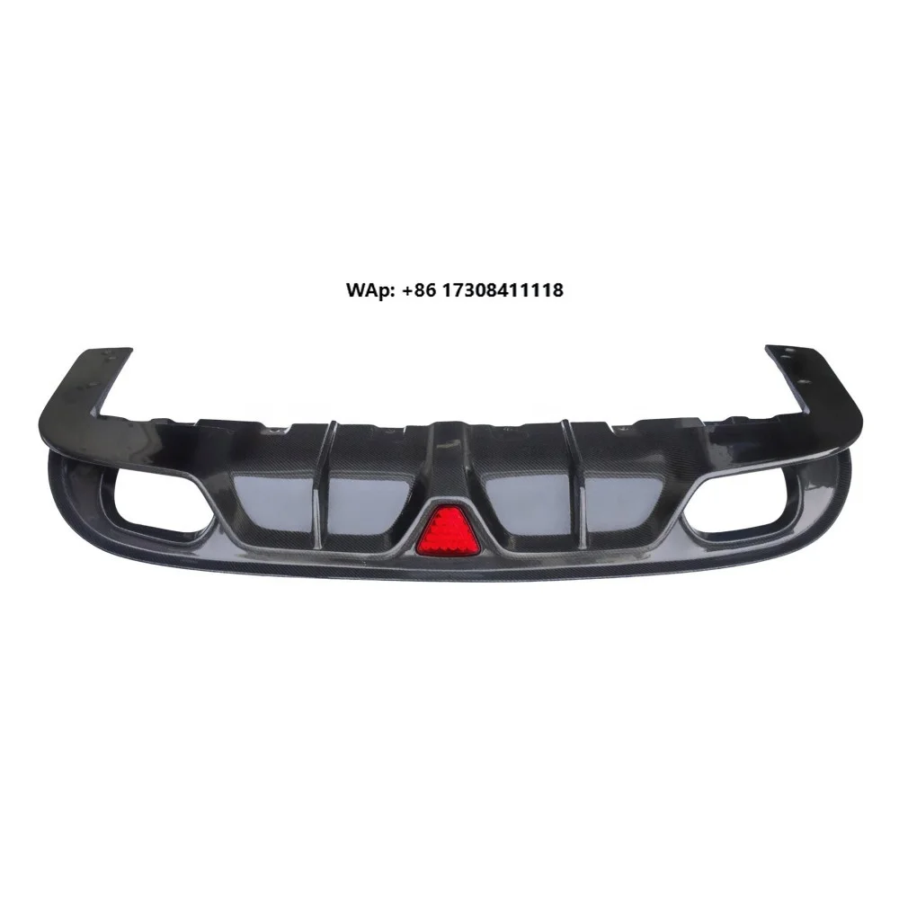 

New Style Real Carbon Fiber Rear Bumper Diffuser With Led Light Fit for Giulia 16-22 High Quality Fitment