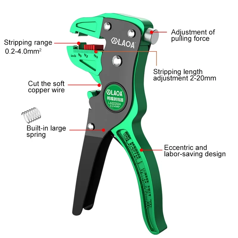 LAOA Electrician Wire Stripper Tools Automatic Wire Stripper Duckbill Pliers