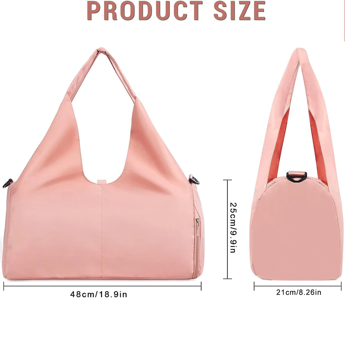 Travel Duffel Bag with Shoes Compartment, Unisex Sports Tote for Gym, Weekend, Overnight image 5