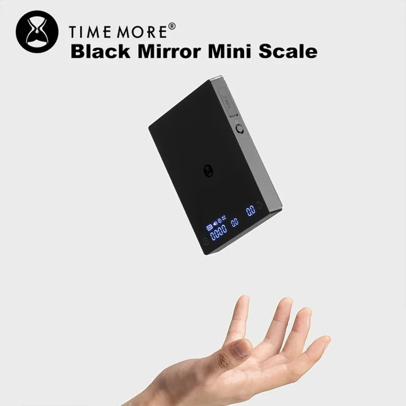 TIMEMORE Scale Black Mirror Mini Pour over Espresso Scale With Brewing Flow Rate and Heat Insulation Pad Electronic Coffee Scale