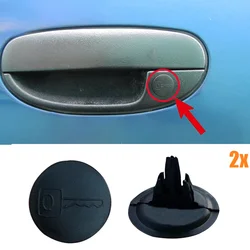 2Pcs For Volvo S60 I S60 R XC70 II Auto Door Handle Key Hole Cap Plug Trim Cover KeyHole Clips Lock Protection Dustproof New