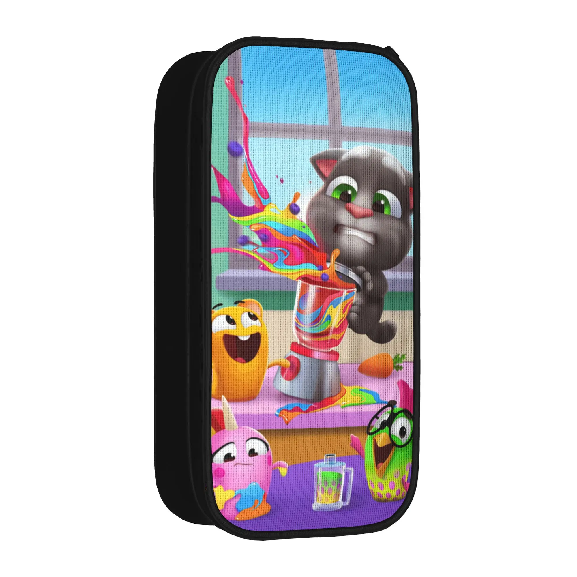 T-Talking T-Tom And F-Friends Pencil Cases New   Pen Box Bags Student Large Storage Students School Zipper Pencilcases