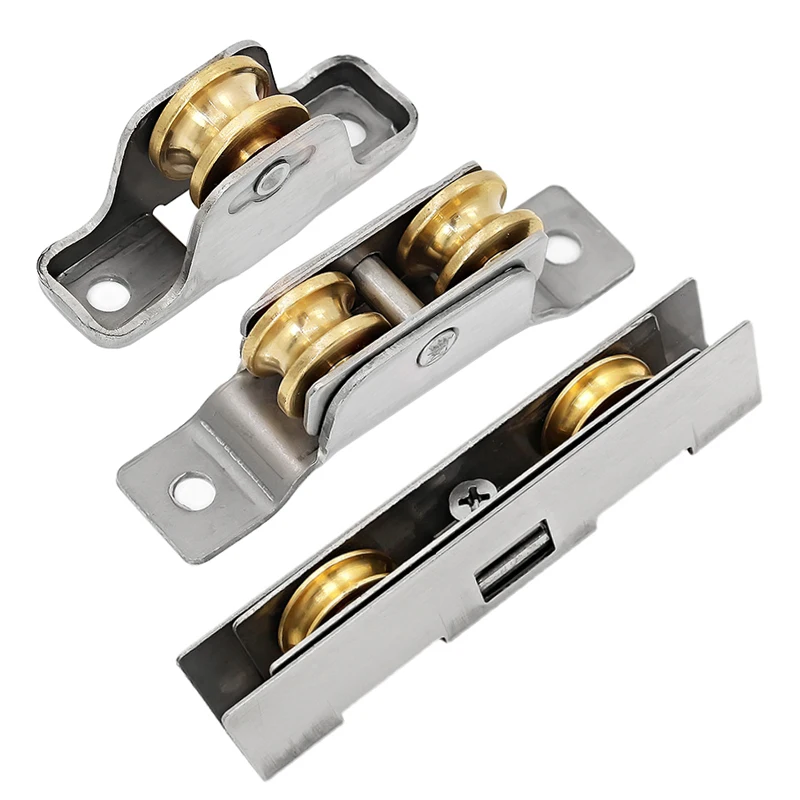 Sliding Door Plastic Steel Window Pulley Aluminum Alloy Screen Glass Brass Wheel Mute Roller Balcony Hardware