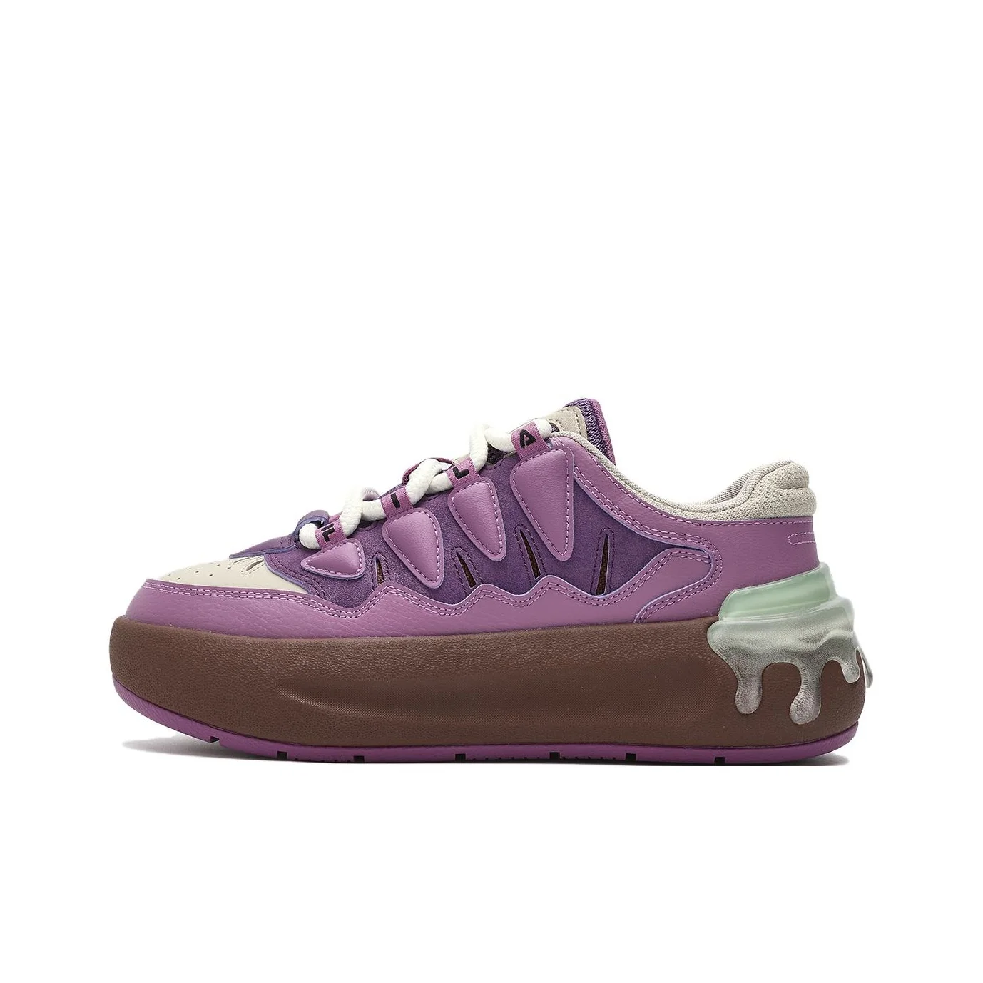 FILA CARROT 1 Skateboard Shoes Women's Low Top Purple Brown F12W411201FPA