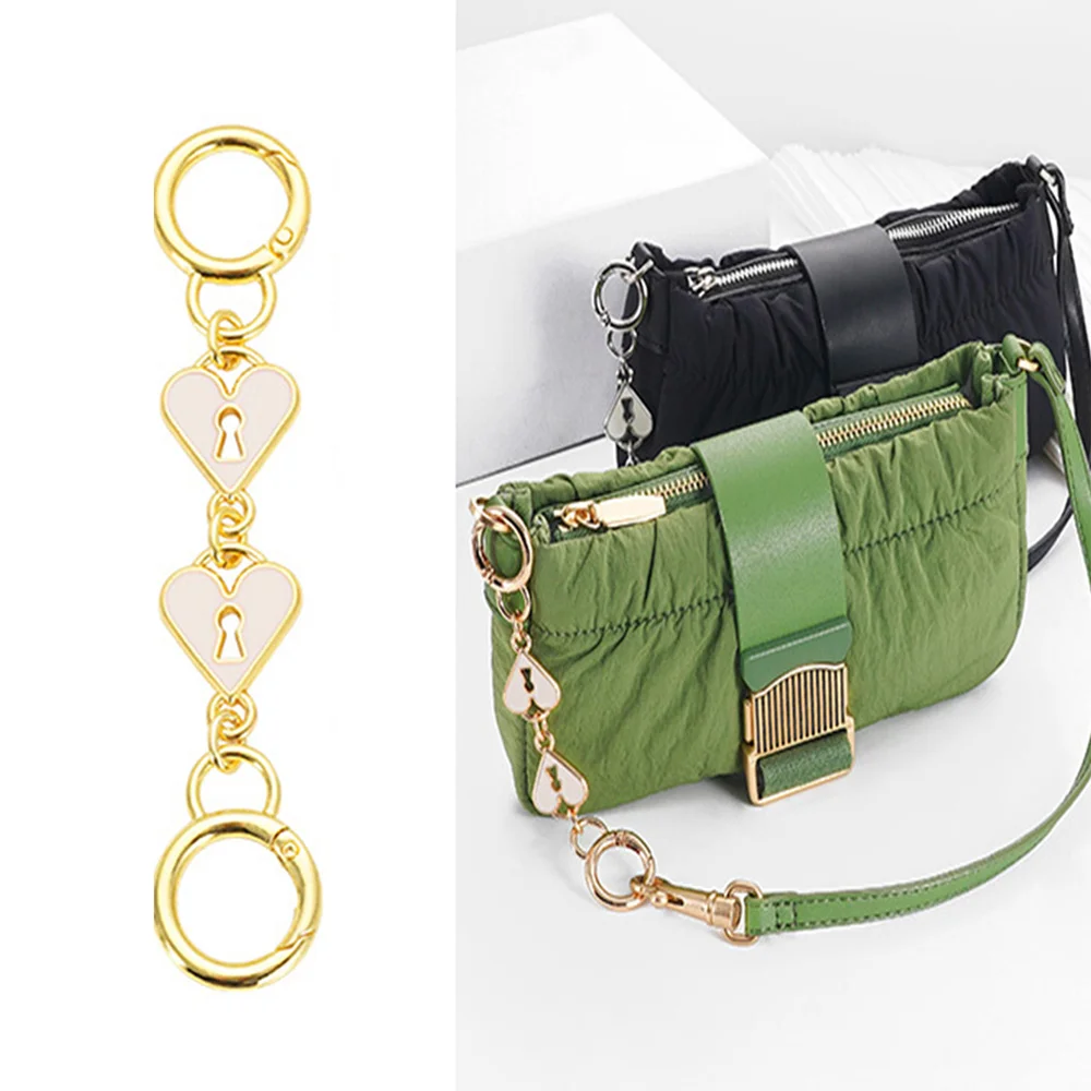 HOLIN Suitable for Teri Underarm Bag Extended Chain Modification Love Lock Patern Mahjong Bag Shoulder Strap Extended Chain