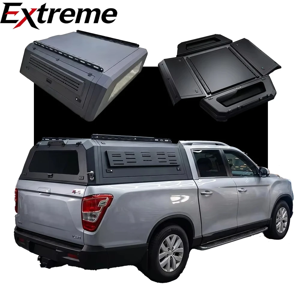 

Aviation Steel Truck Bed Topper Hard Camper Shell Pickup Hardtop Canopy for F150 Ranger Toyota Tacoma Hilux Revo Vigo Isuzu Dmax