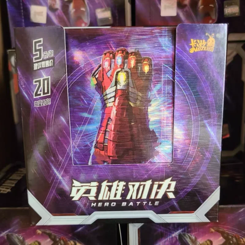 Genuine KAYOU Marvel Collection Card Legendary Edition Spider-Man Iron Man Hero Duel Competitive Combat Laser Phantom Card Toy