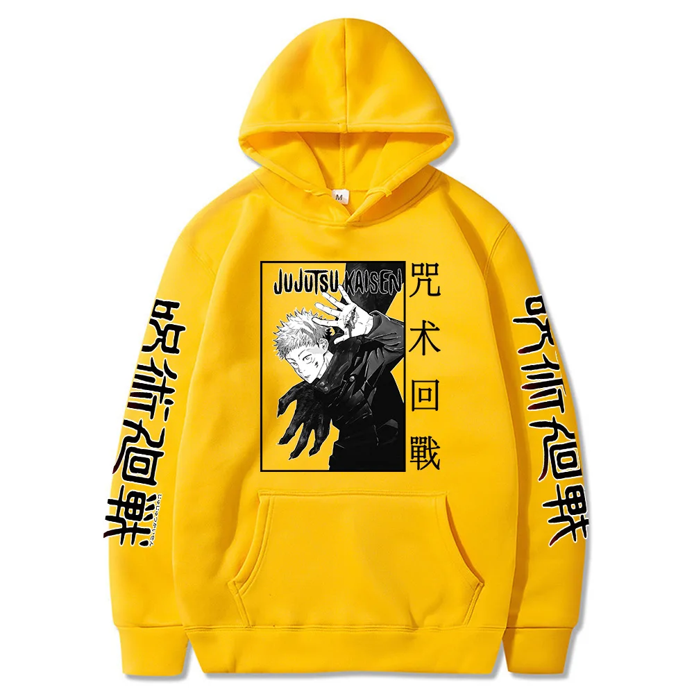 Jujutsu Kaisen Anime Character Images Printed Casual Sweatshirt Street Sports Style Trendy Women's Clothing High Street Culture