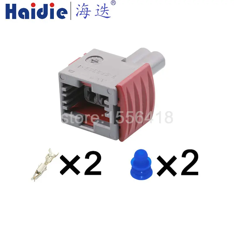 1-50 sets 2 Pin Car Electric Wiring Female Socket 2-962345-1 Waterproof Connector Auto Accessories 3.5 Series 411 32 21