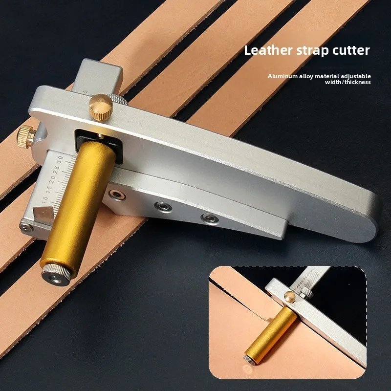 Portable Leather Belt Trimming Tool Multifunctional Adjustable Thickness Leathercraft DIY Cutting Accessory