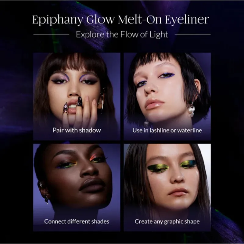 Kaleidos Epiphany Glow Melt Eyeliner Flower Mirror Lingguang Smooth Eyeliner Glue Pen Waterproof Ssmudgeproof Chameleon Eyeliner