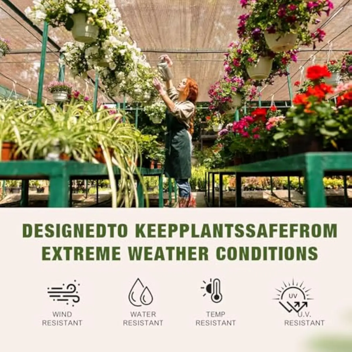 6 ft X 100 ft Knitted HDPE Shade Netting Roll Blocking 95% UV Rays with Reinforced Eyelets for Airflow Ventilation Wind Resistant