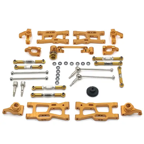 Wltoys 144010 144002 124017 124019 124018 144001 124007 RC car Parts Upgrade Metal Kit drive Shaft Pull Rod Swing Arm Steering - Image 9