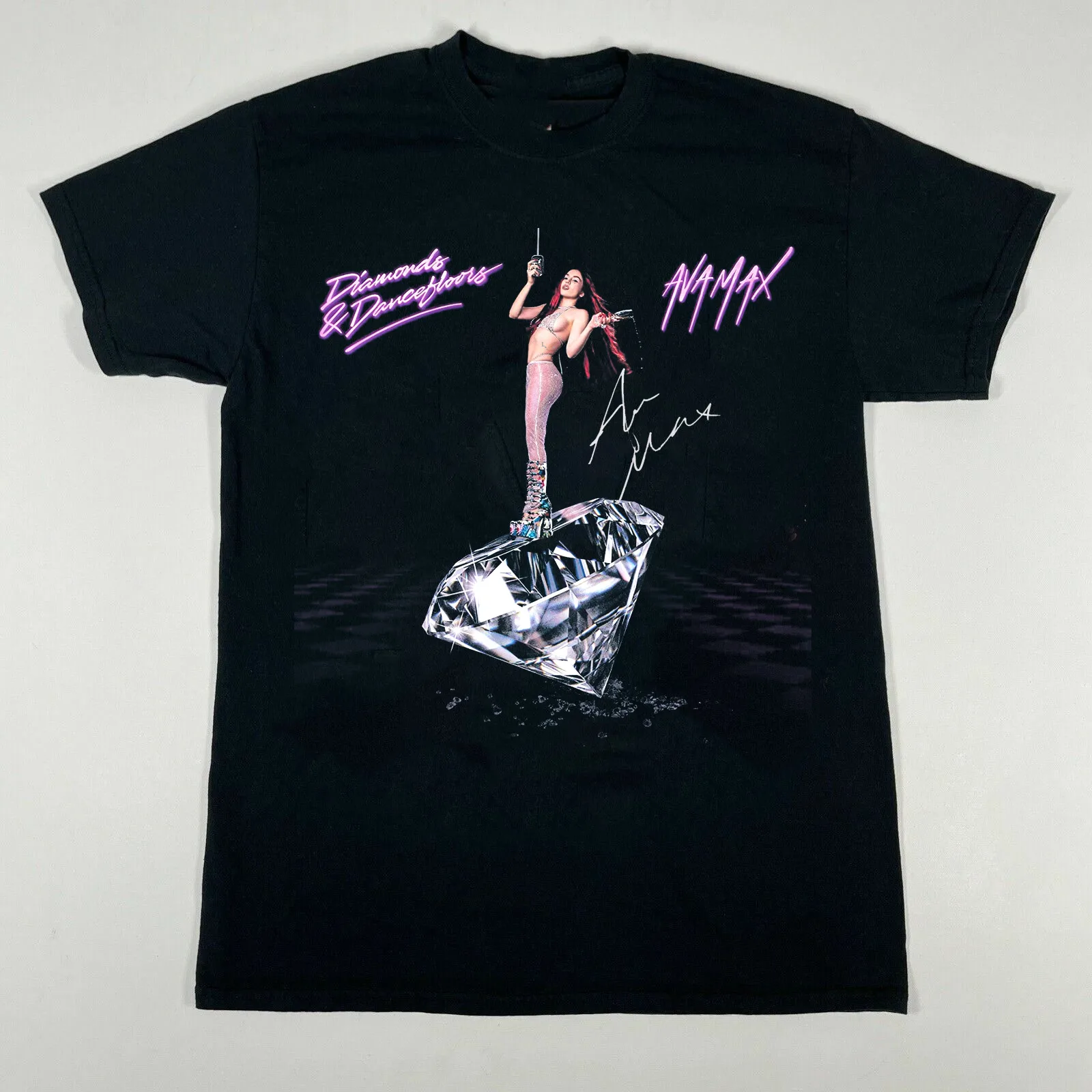 Rare Ava Max Basic Singer Short Sleeve Black S-2345XL Unisex T-shirt GC642