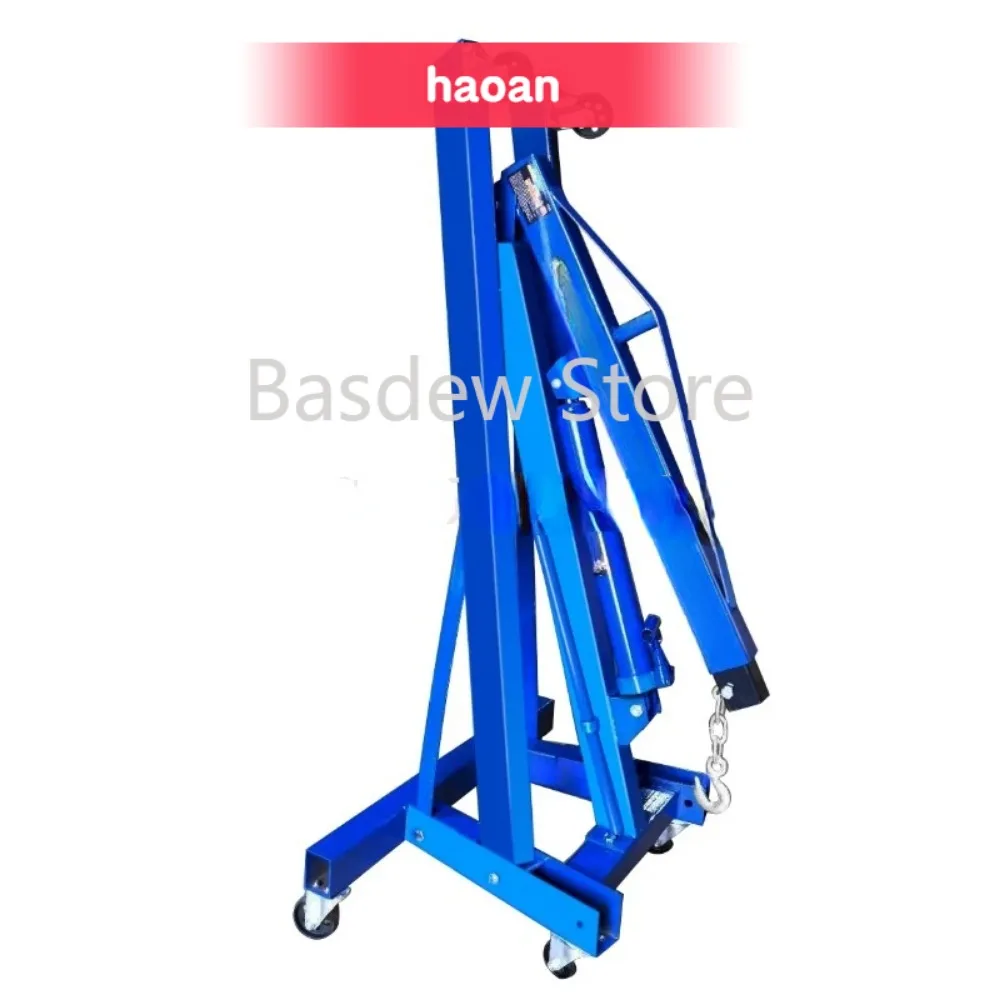 Heavy duty 2-ton hydraulic jack foldable portable workshop elevator hoist engine workshop crane manual