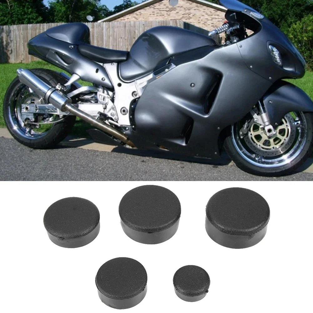 5PCS Motorcycle Frame Hole Cover Caps Plug Kit Decor For Suzuki GSX 1300R Hayabusa 1999-2015