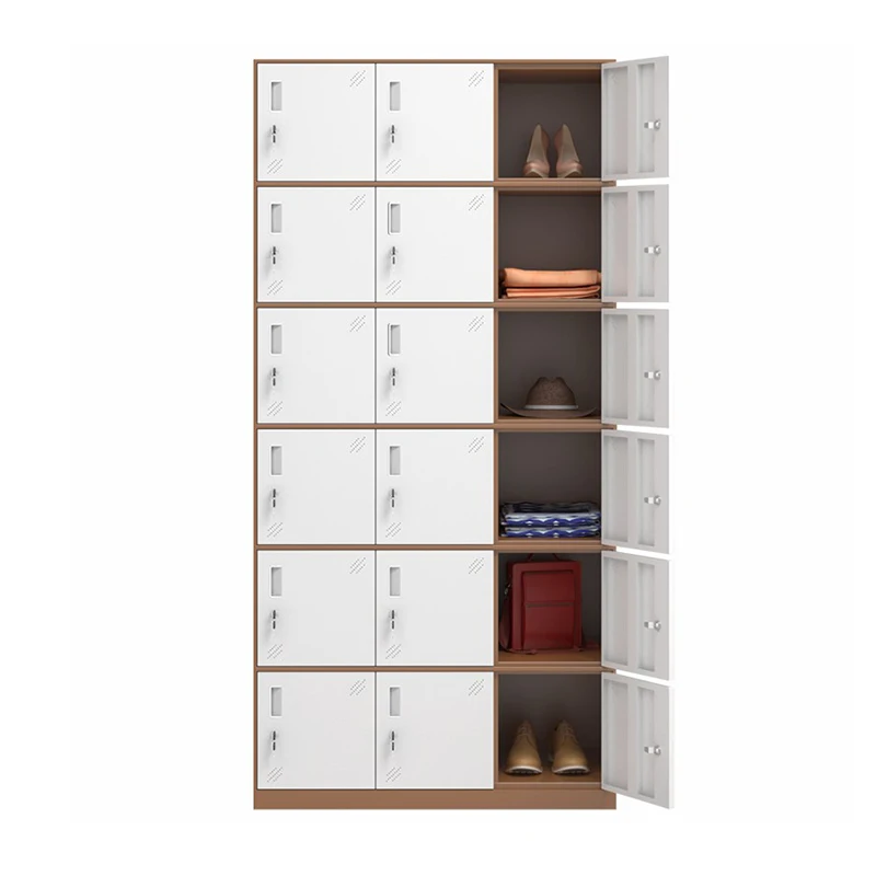 18-Door High Quality Steel Metal Storage Cabinet Modern Design Premium Bedroom Furniture Strong Load-Bearing Wardrobe Solution