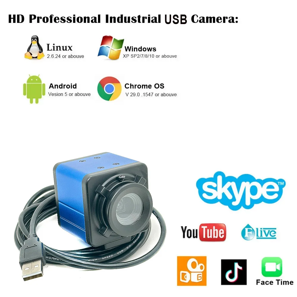 12MP Autofocus Industrial USB Camera built in IMX362 CCD Sensor Support OTG UVC Plug & Play For Meeting Document Scanning