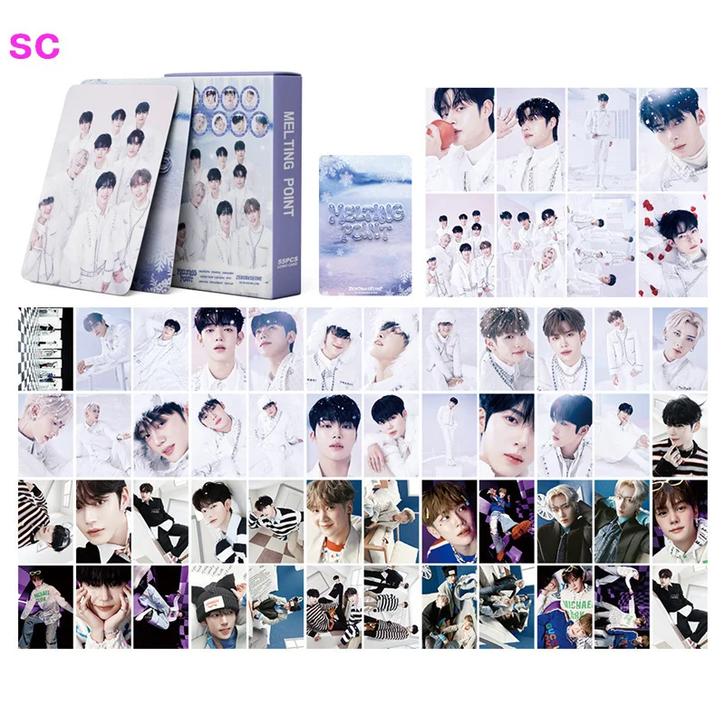 55Pc KPOP ZB1 ZEROBASEONE Day Debut Album MELING POINT LOMO Card HenryChang Ricky Cheng Han Bin Small Card Postcard Photo Card