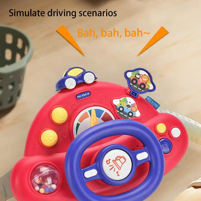 Simulated Driving Toys Driving Controller Steering Simulated Wheel Toy Interactive Portable Learning Toy Driver Toy For Kids &