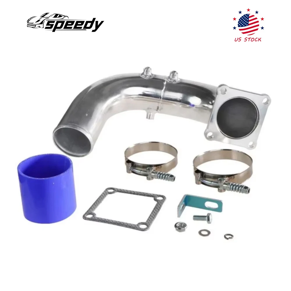 

3-дюймовая коленчатая зарядная труба, подходящая для дизельных двигателей Dodge Ram Cummins 1994-1998 годов 5,9 л 12 В EGR-1045-BL