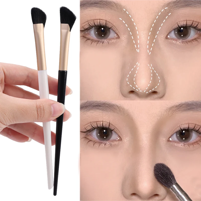 Nose Shadow Brush Angled Half Fan-shaped Contour Nose Facial Makeup Brushes Face Bronzer Shadow Conceale Cosmetic Makeup Tool