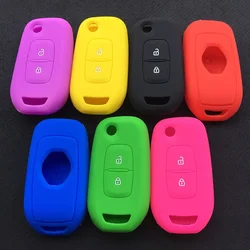 2 button silicone car key cover case shell for renault duster logan clio Koleos captur 2016 key