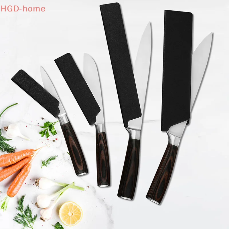 Black Plastic Kitchen Knife Blade Protector For 3.5-10 Inch Knife Cases Eco-Friendly Material New High Quality Practical