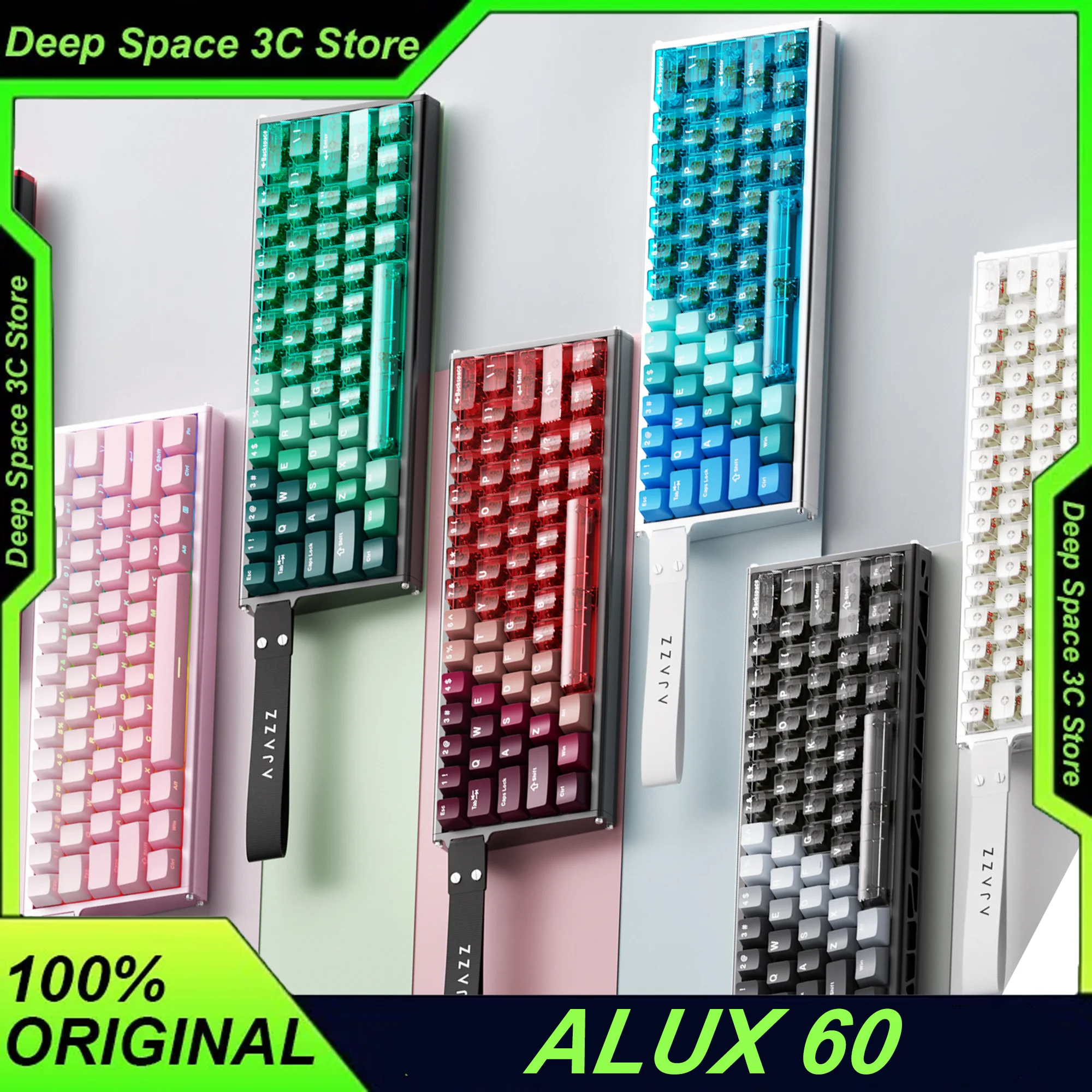 

AJAZZ ALUX60 Keyboard Wired Gaming Magnetic Switch CNC Aluminum Alloy 8k Polling Rate RT0.01mm Esports Customizable Keyboard
